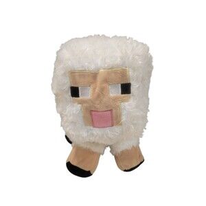 Minecraft Sheep Plush Toy Mojang 2014 Jazwares White Pillow EUC 17.5"